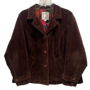 Rare VTG Liz Claiborne Corduroy Chocolate Jacket XL Career Corp Old Money Chunky